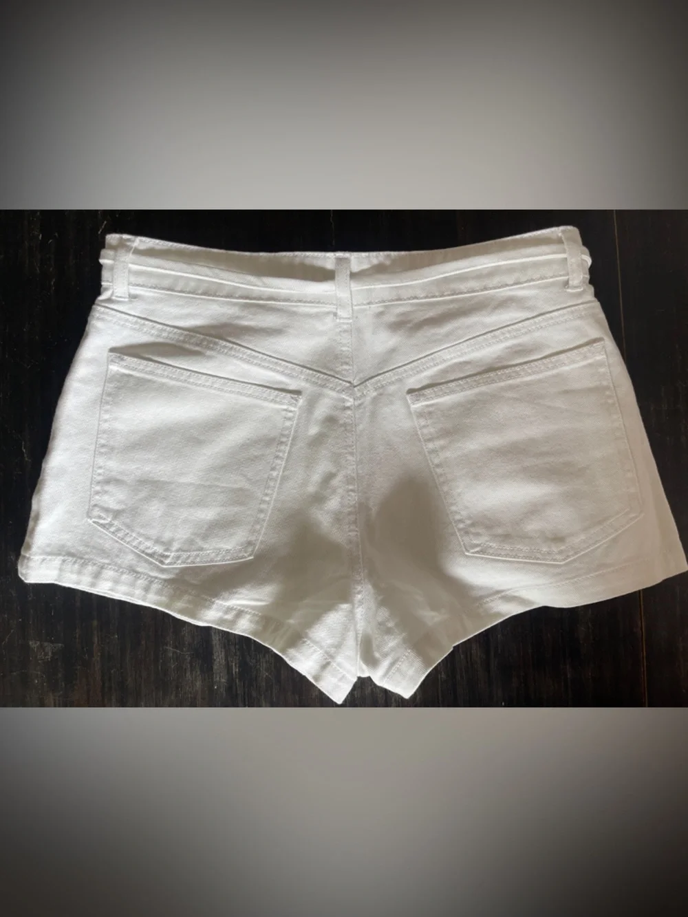 Francesca's Avery Front Tie White Denim Shorts Size 29 New With Tags - Picture 5 of 7
